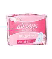 فوط صحية قطنية ماكسي سميكة طويلة من اولويز- 10 فوط