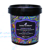 مقشر السكر بزبدة الشيا وزيت اللافندر من جاردن اولي...