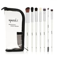 ماربل - مجموعة من 7 فرش مكياج مع محفظة خاصة