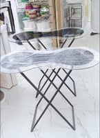 طاولات استقبال سطح اكرليك وقوعد حديد