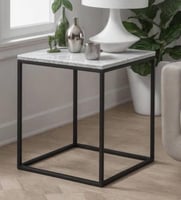 طاوله جانبيه رخام مع حديد