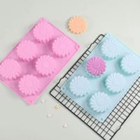 قالب 6 وردات مسطحة