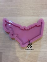 قالب خريطة الإمارات بحواف مرتفعة