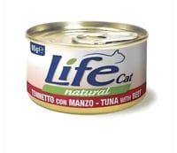 لايف كات معلبات التونه مع اللحم البقري طعام رطب لل...