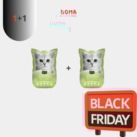 كت كات بتيت باوتش غذاء كامل دجاج وصغار السمك 1+1