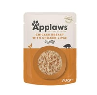 أبلاوز اظرف طعام رطب للقطط صدور وكبد الدجاج 70 جم