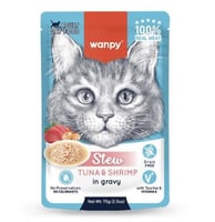 وانبي اظرف طعام للقطط البالغه بالتونه والجامبري مع...