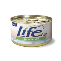 معلبات لايف كات تونة طبيعية مع سمك أبيض 85 جم