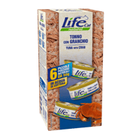 معلبات لايف كات بنكهة التونة مع السلطعون ( 6×50g )