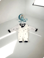 أوفرول قطني ناعم برسومات سحاب