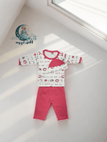 بجامة قطنية برسومات لطيفة متعددة القطع