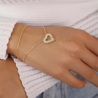 سوار اليد والاصبع على شكل قلب ستونيفانز للنساء