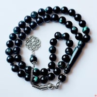 مسبحة مسلمة قلادة سبحة صلاة اكسسوارات الراتنج الأح...