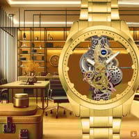 ساعة كوارتز بعلبة من السبائك الذهبية للرجال ،، توه...