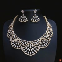 طقم زركون تقليد الماس