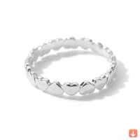 خاتم نسائي فاخر من الفولاذ المقاوم للصدأ تصميم الق...