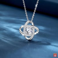 قلادة عقدة زركونيا مكعب ، بطاقة رسالة