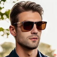 الموضة الكلاسيكية الاستقطاب الرجال مربع النظارات ا...