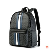 حقيبة ظهر جلدية جديدة ذات ألوان متباينة