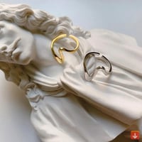 خاتم نسائيخواتم موجة هندسية عتيقة للنساء من الفولا...