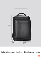 حقيبة ظهر للرجال بقفل ببصمة الإصبع من الجلد الطبيع...