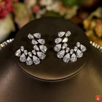 ASNORA الفاخرة تألق الزركون تصميم هندسي الزفاف قلا...