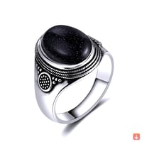 S925 خواتم فضة كبيرة الطبيعية 10x14 مللي متر اللاب...