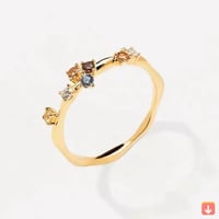 خاتم غضة نسائي 925 فضة صافي أسلوب بسيط حلقة لايتغي...