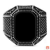 خاتم رجالي مقاوم للصدا زهرة هندسية نمط اليدوية الأ...