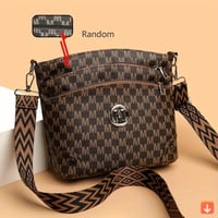 حقيبة كروس نسائية أنيقة مع شارة "M"، متعددة الجيوب...