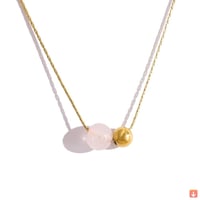 قلادةالحجر الطبيعي حبة قلادة القلائد للنساء شيك رق...