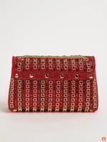 حقيبة حفل 1 قطعة حقيبة مربعة متعددة الألوان ، بريق...