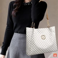 حقيبة حمل هندسية كلاسيكية من الجلد الصناعي بتصميم...