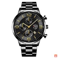 Reloj hombre الفاخرة رجال الأعمال الساعات الفولاذ...