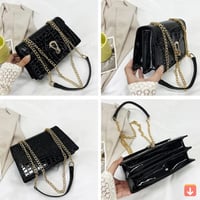 التمساح نمط حقائب كتف للنساء سلاسل الموضة Squre حق...