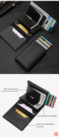 محفظة حامل بطاقات الائتمان من ألياف الكربون للرجال...