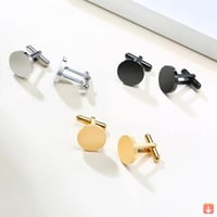 كبك أزرار أكمام معدنية مقاومة للماء من الفولاذ الم...