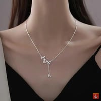 قلادة 925 فضة القلب قلادة رائعة لامعة الزركون القل...