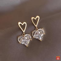 2025 جديد الكورية لامعة الزركون القوس أقراط للمرأة...