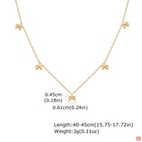 قلادة للنساء، Bowknot سلسلة المختنق قلادة، الفولاذ...