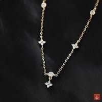 925 فضة أربع أوراق زهرة الزركون قلادة للنساء المخت...