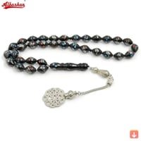 مسبحة معدن مرصع بخشب الكوكا الطبيعيكيسيا الخشب الط...