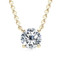 قلادة فضه مويسانيتي s952 سوليتير علي شكل قطرة