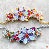 قلادة ذات جودة عالية قلادة الزهور الملونة الأحجار...