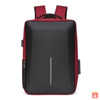 حقيبة ظهر رجالية صلبة غير رسمية ، ضد السرقة ، سعة...