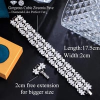 سوار أنيق أنيق مكعبة الزركونيوم مزين باللؤلؤ