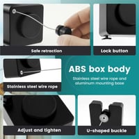 حبل غسيل قابل للسحب – بطول 13.7 قدم