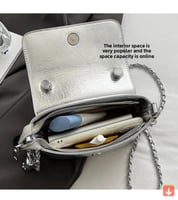 حقيبة كتف كروسبودي حقيبة مربعة صغيرة من جلد البولي...