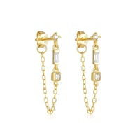 اقراط من 925 فضة طويلة و الزركون