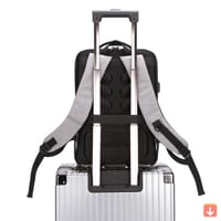 حقيبة ظهر رجالية صلبة غير رسمية ، ضد السرقة ، سعة...